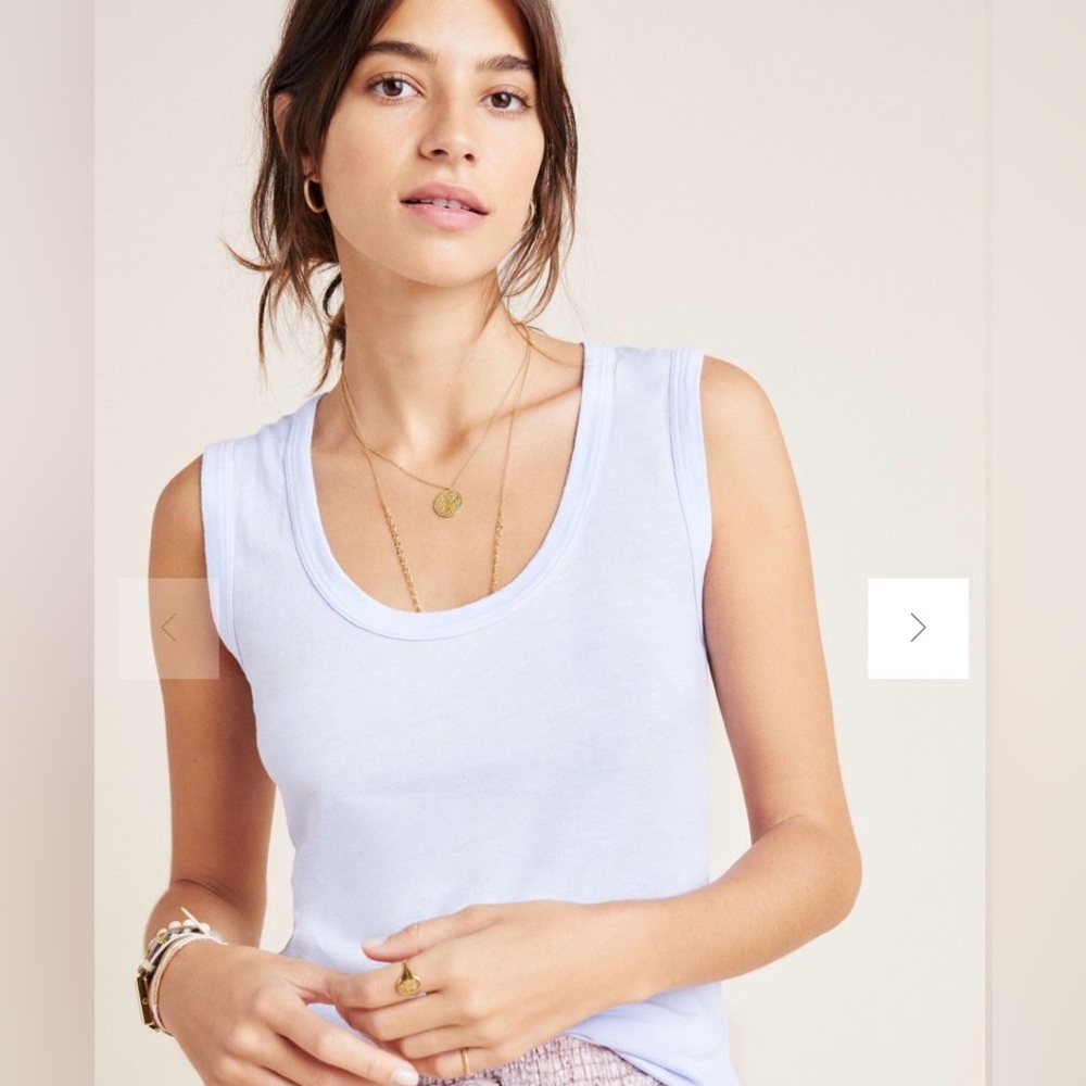 Anthropologie TLA scoopneck tank top,NWT,XS,SKY,MSRP-$38